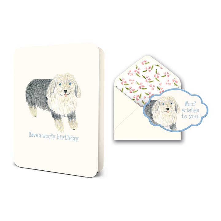 Woofy Birthday Deluxe Greeting Card for wholesale by Studio Oh!