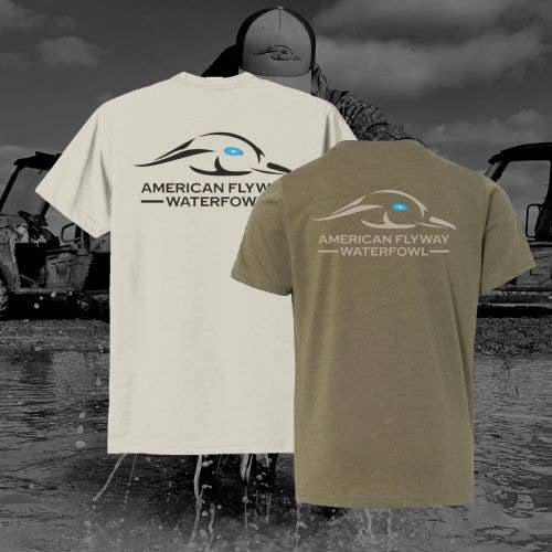 American Flyway Waterfowl - Venta al por mayor Camiseta serigrafiada - Unisex - Camisas con logo liso de la serie Grinder0