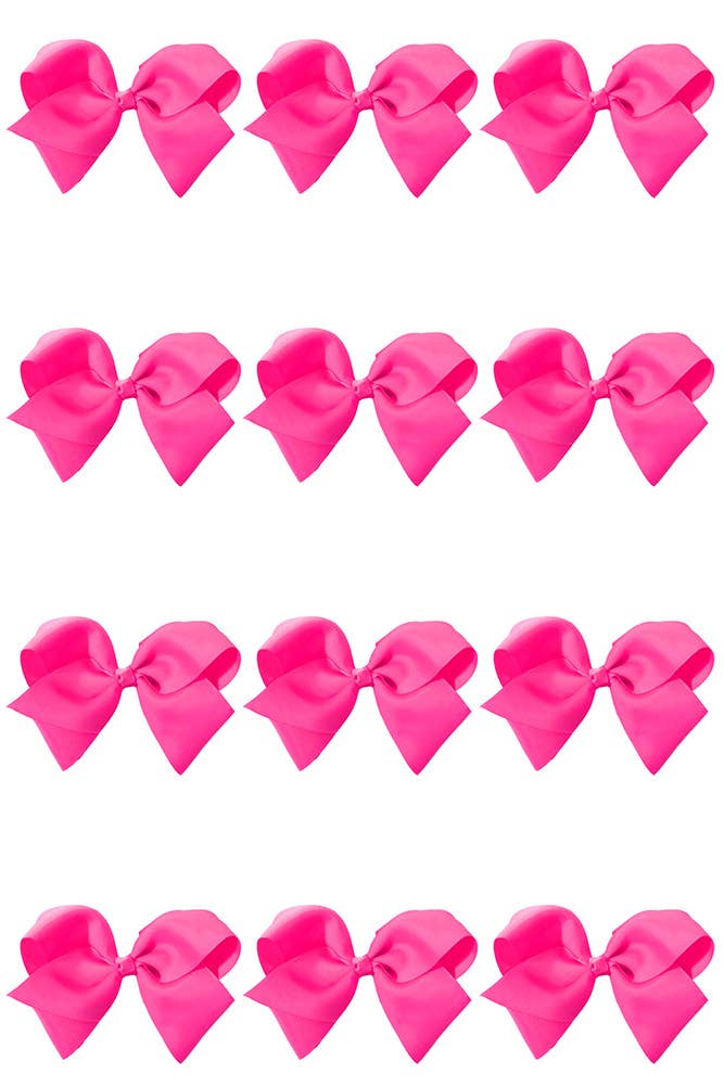 Hana - Wholesale Hair Bow - Kids - 8 Inch Hair Bow With Alligator Clip (12pc)0