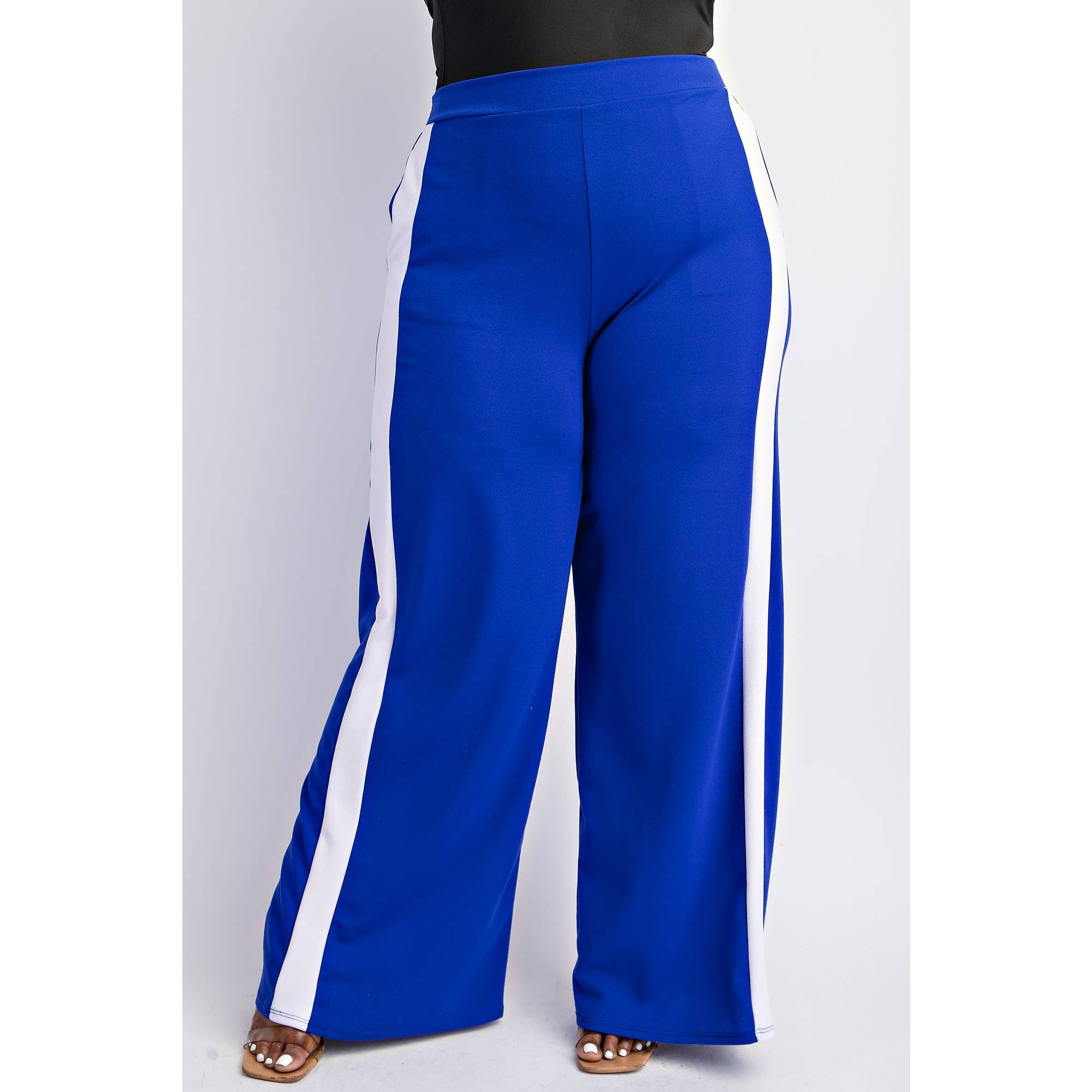 The Curve LA - Wholesale Pants - Women's - 74509-1cp  PLUS SIZE SIDE-STRIPED KNIT PANTS WITH POCKETS16