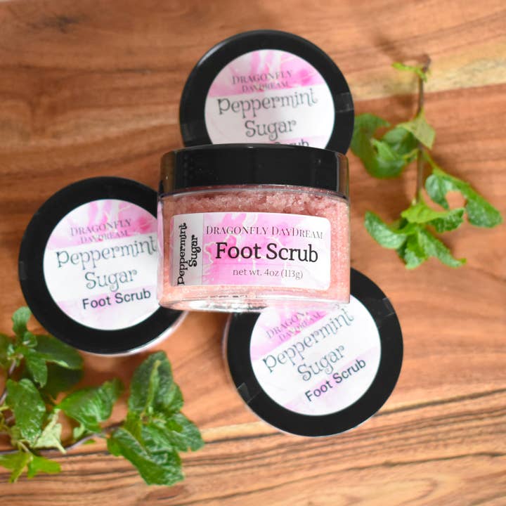 Dragonfly DayDream - Wholesale Foot Scrub/Polish - Sugar Foot Scrub PEPPERMINT
