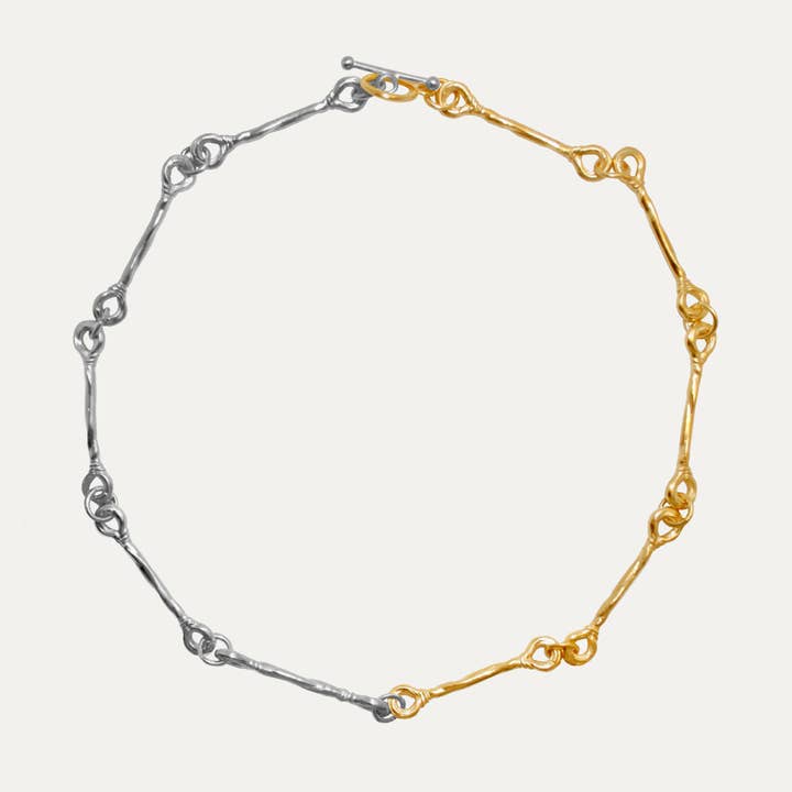 Signature Choker in Gold + Silver for wholesale by Natolia NYC