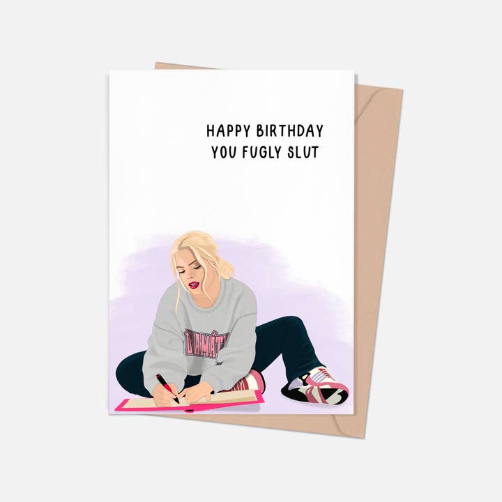 Mean Girls Musical Regina Happy Birthday Fugly Slut Card for wholesale by Shop Trimmings