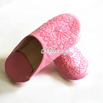 Melecraft - Wholesale Slippers - Women's - Handmade Moroccan Leather Slippers with Embroidery6
