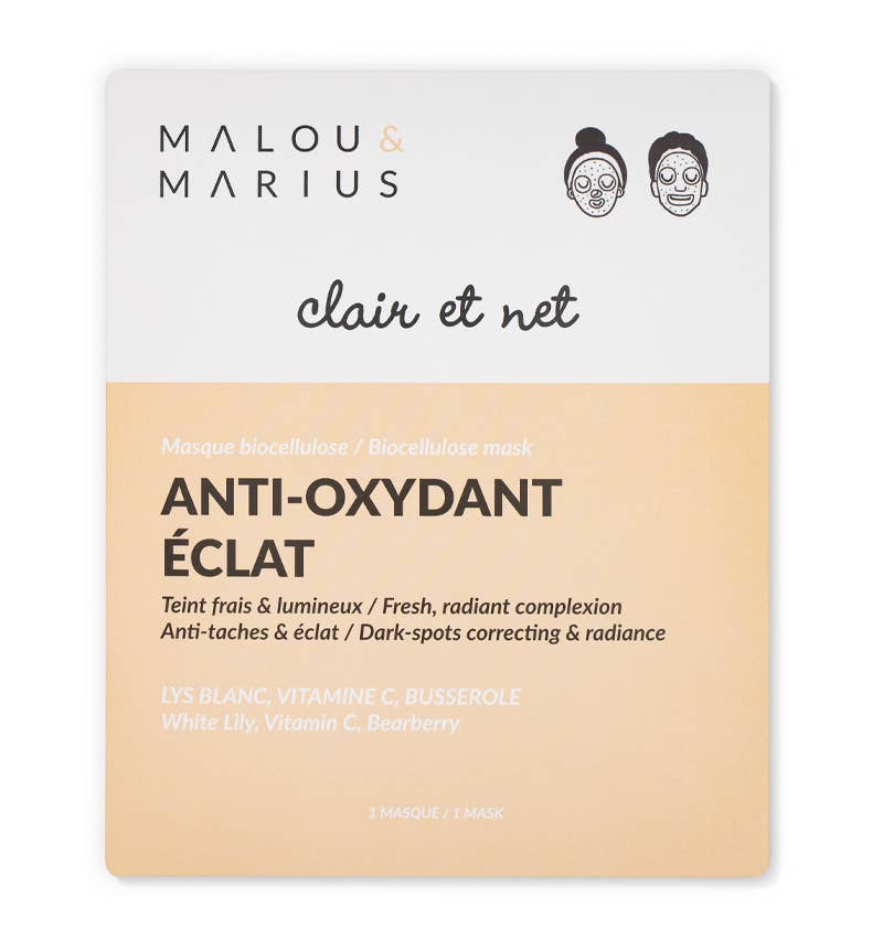 Malou & Marius - Wholesale Skincare Face Mask - Bio-cellulose face masks Radiance & Purity