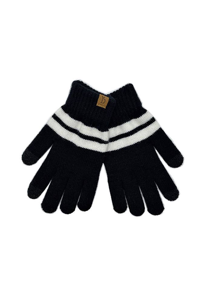 Hana - Wholesale Gloves - Women's - Super Soft Striped Knit Touch Gloves18