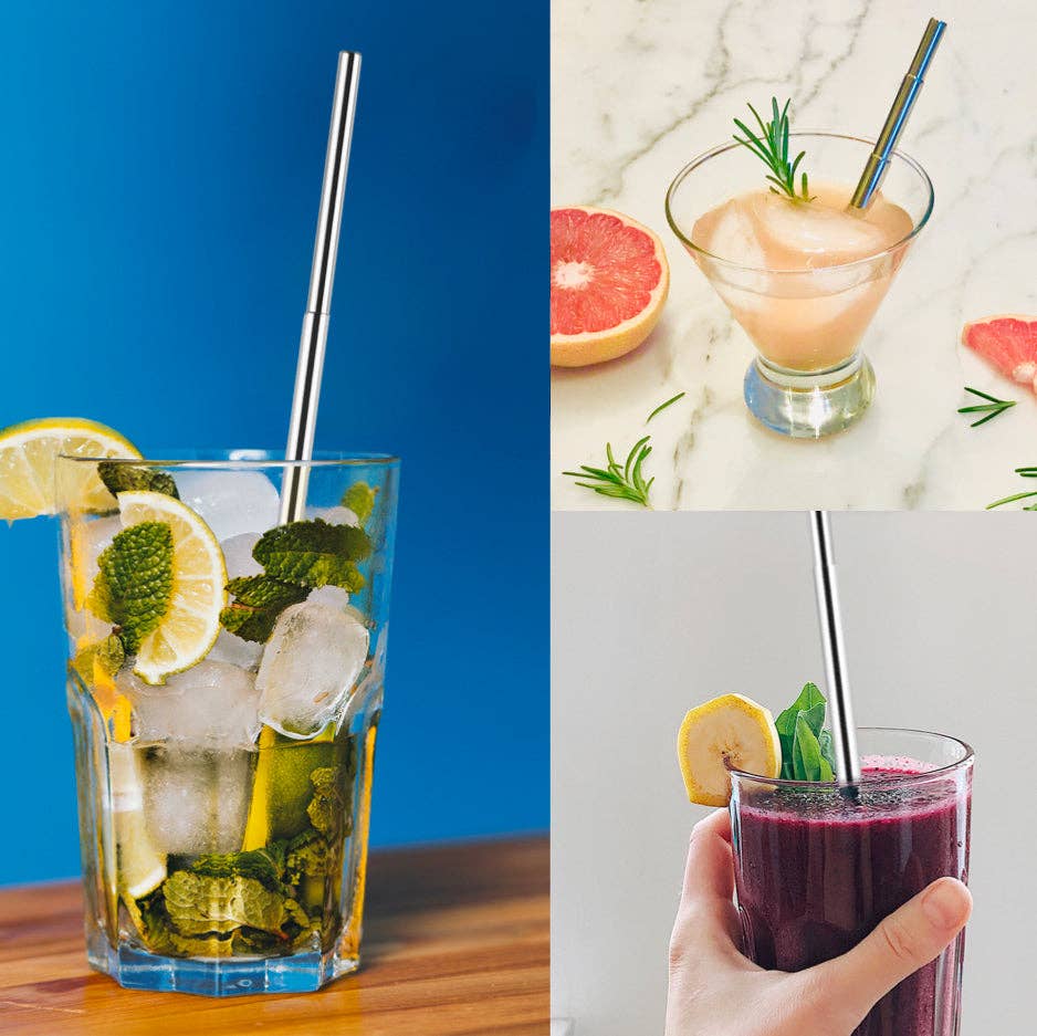 Keep Leaf – wholesale Drinking straw – Stainless Steel Straw with Carry Case (Adjustable)2