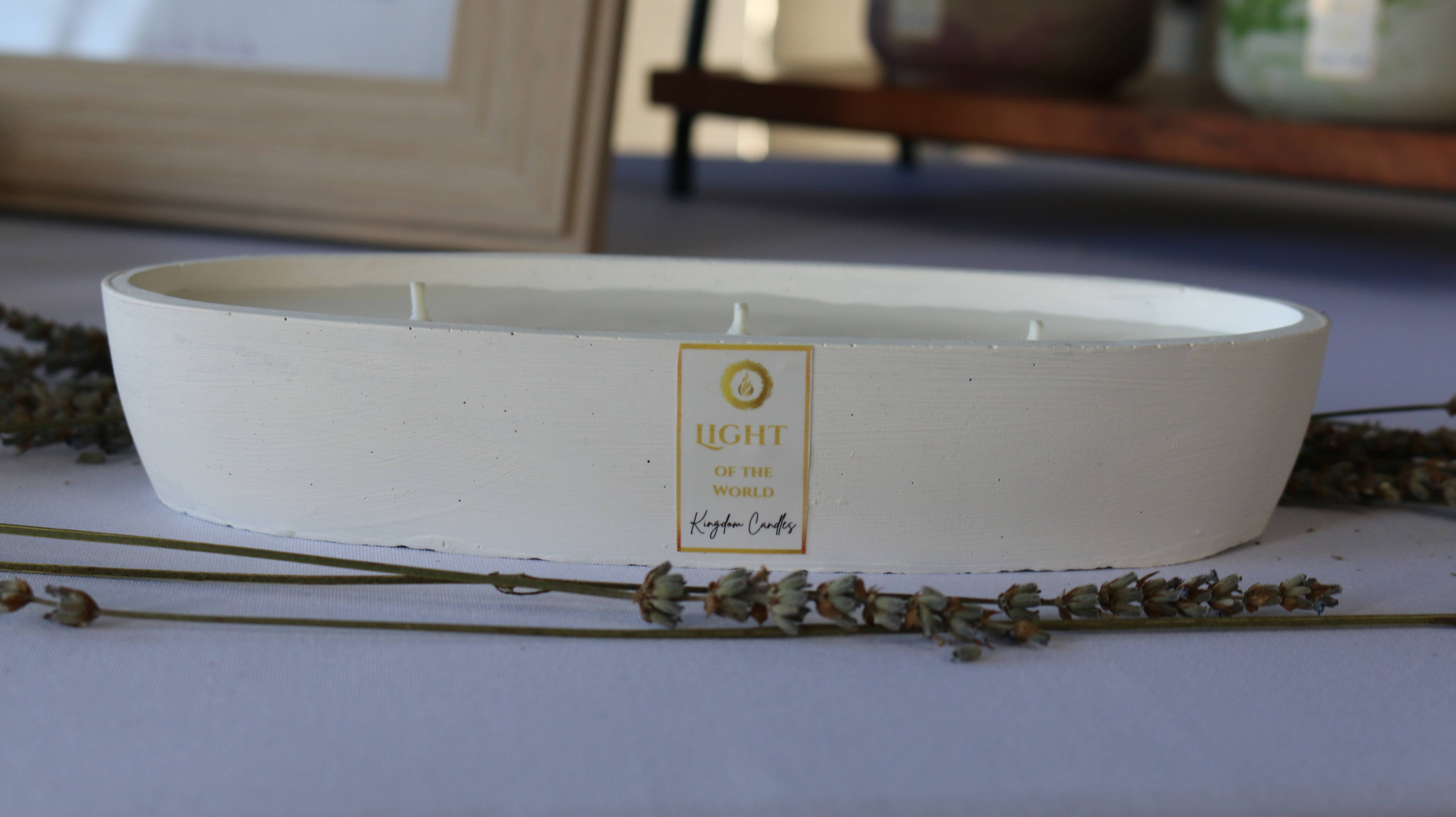 Light of the World Candle Studio - Vente Bougie en bocal - Bougie Eucalyptus, Vanille, Lavande | Marcher sur l'eau |3