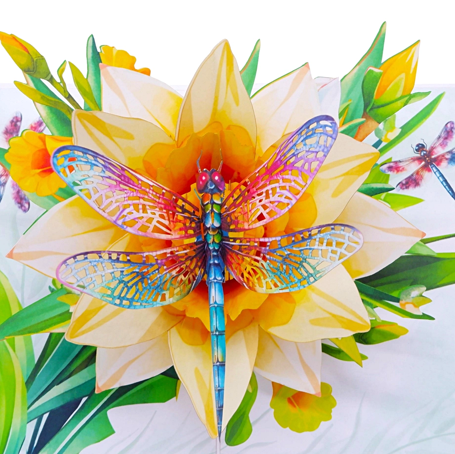 Wonder Paper Art – wholesale Tackkort –  Dragonfly 3D popup-kort5