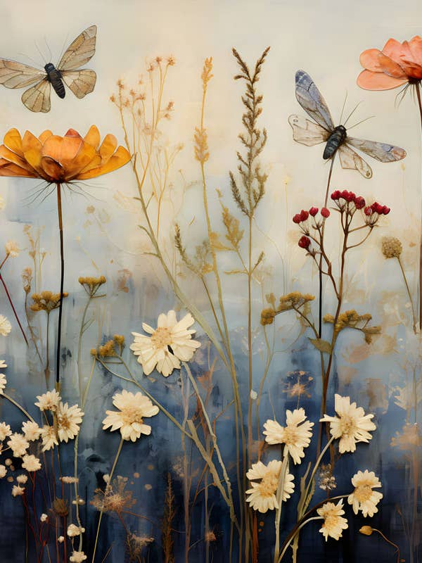 Wildflower Floral 8"x8" Art Print for wholesale by Mowbi