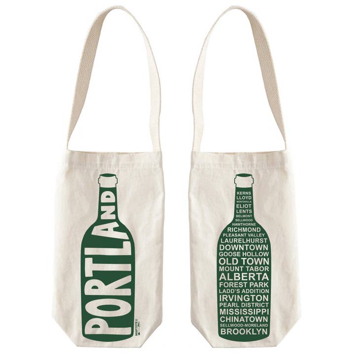 Portland Single Wine Totes for wholesale by Maptote