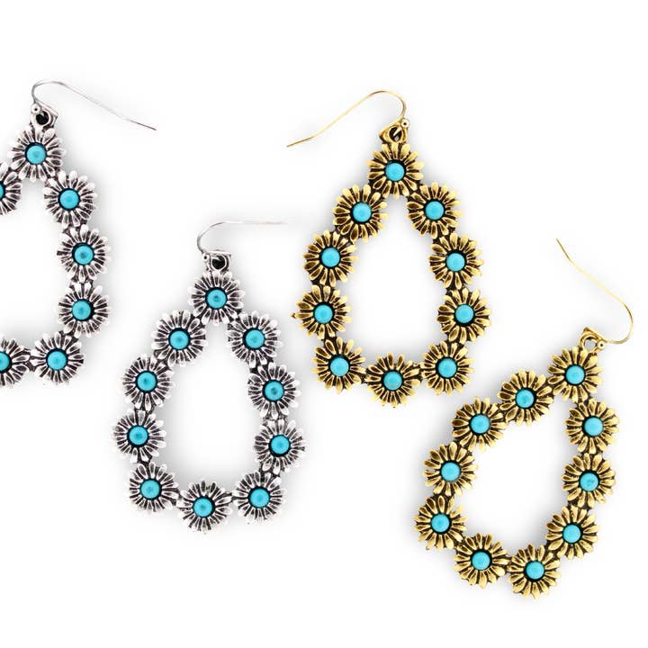 Brenham Earrings, Gold or Silver for wholesale by Traci's Beads