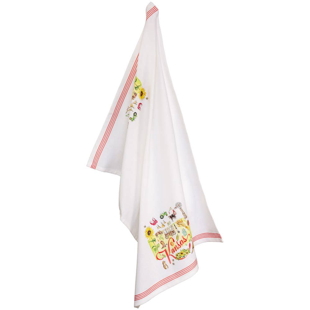 Boston International - Wholesale Tea Towel - KS Kansas State Collection 28" Cotton Tea Towels Set Of 22
