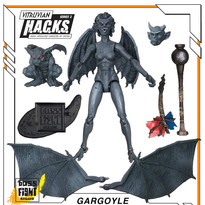 Boss Fight Studio Llc - Wholesale Figurine Toy - Kids - Vitruvian H.A.C.K.S. Action Figure: Gargoyle - Castle Faerie0