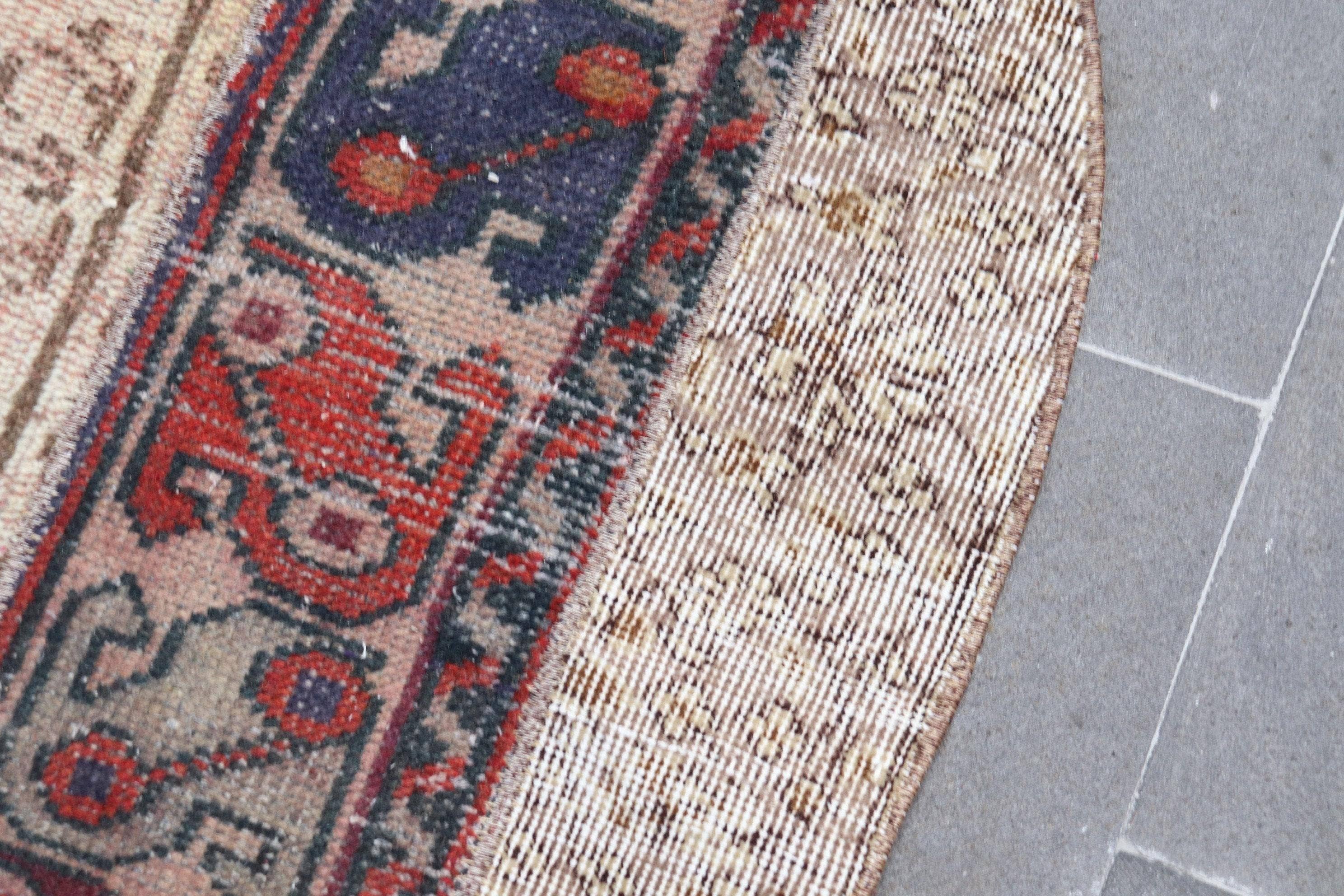 The Loom Wholesale - Wholesale Rug Pad - Vintage 3,6x3,6 ft Rug, Turkish Rug, Blue Geometric with floral elements Wool Rug5