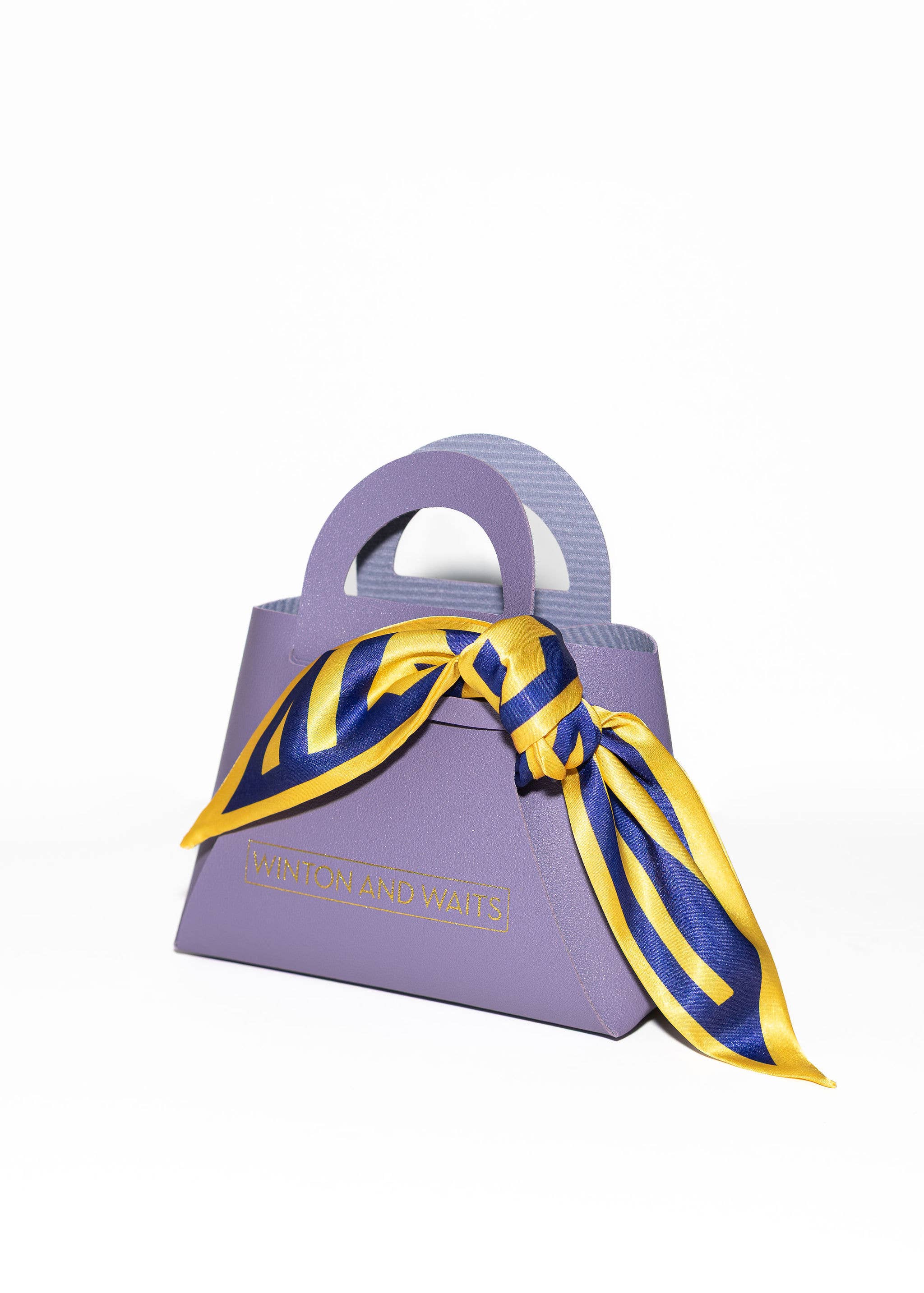 Winton and Waits - Vente Écharpe – femme - Écharpe Accessoire Jour de Match - Violet & Or1