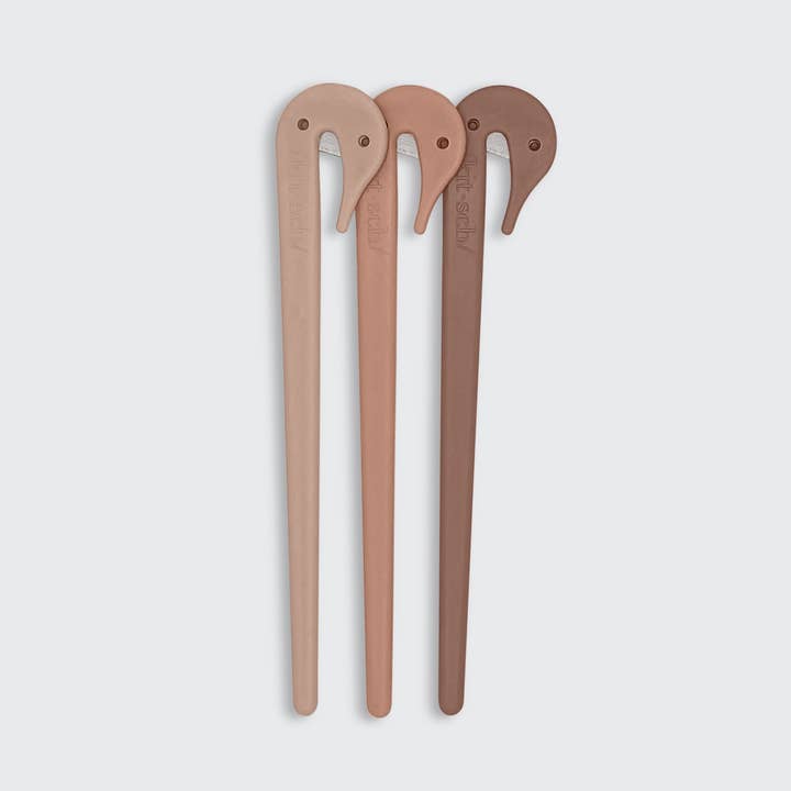 KITSCH - Wholesale Cuticle Cutter - Eco-Friendly Elastic Cutters 3pc Set - Multi-coloured1