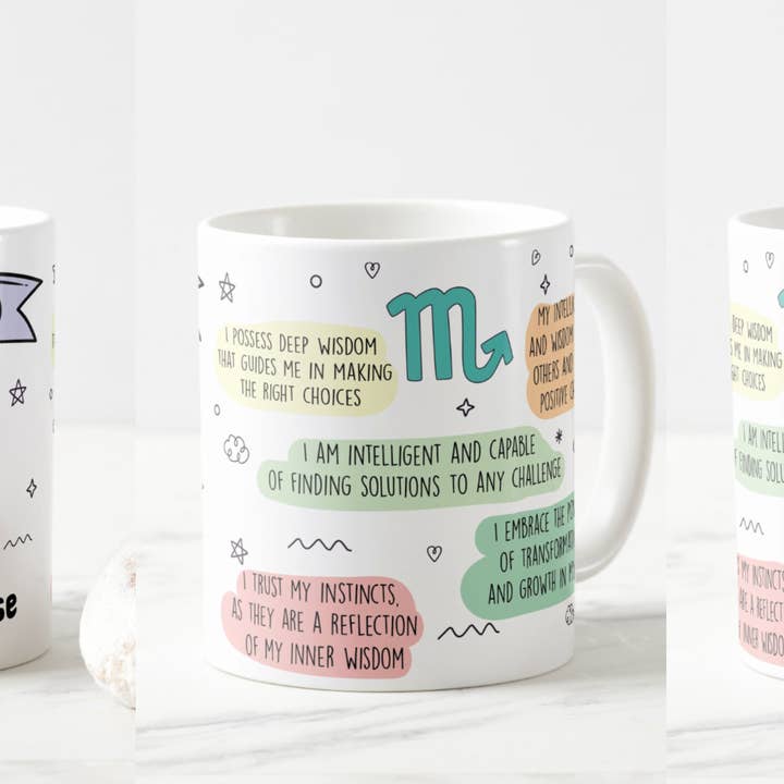 Desi design and chai - Wholesale Coffee Mug - Full wrap Zodiac Mugs | Self Love | Affirmation mugs | 11 oz4