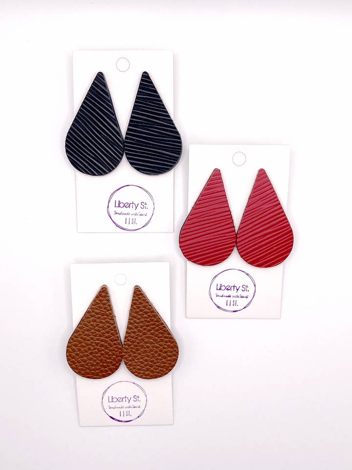 Leather Earring - Rain for wholesale by Liberty St