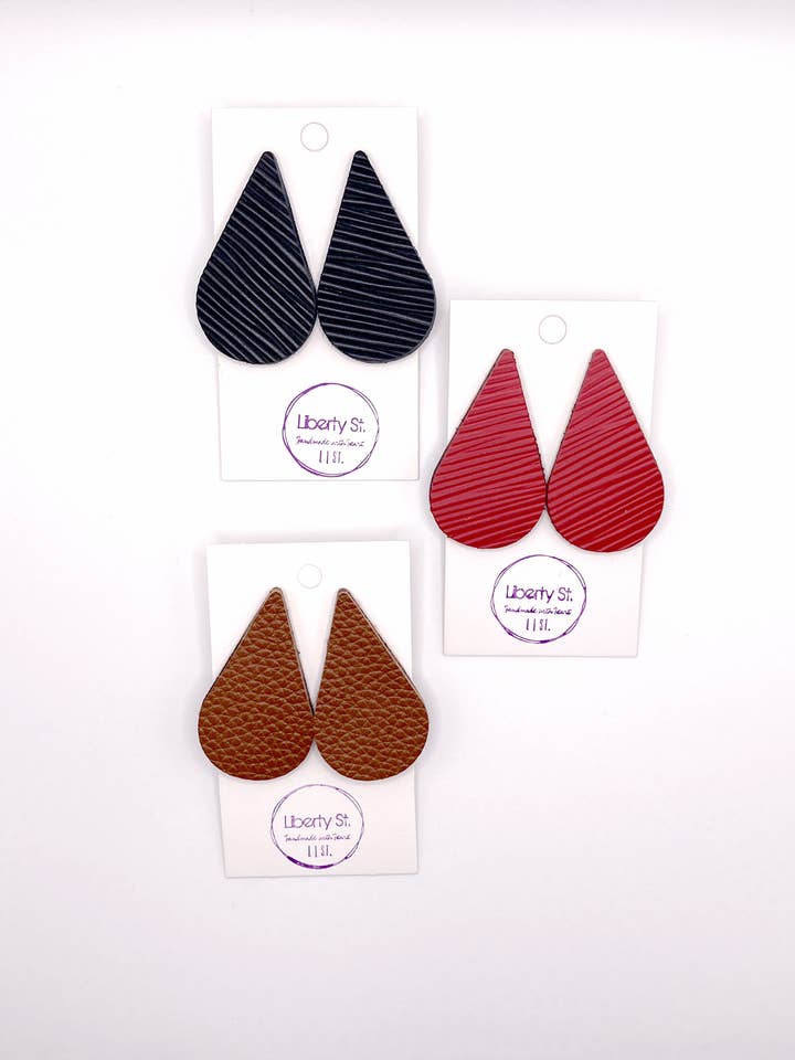 Leather Earring - Rain for wholesale by Liberty St