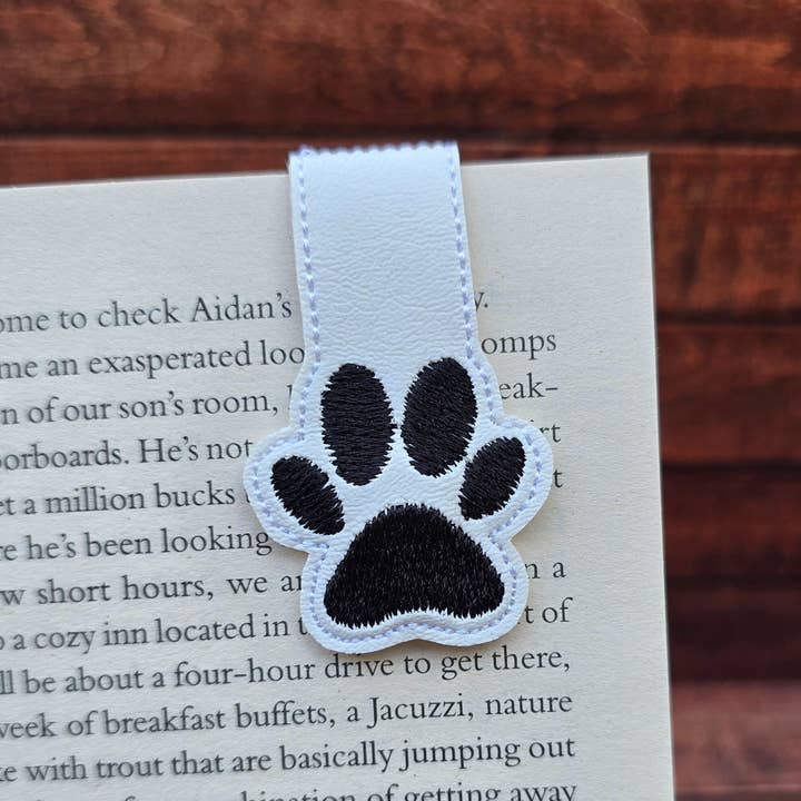 Paw | Embroidered Magnetic Bookmark | Page Marker for wholesale by Laurel Cottage Crafts