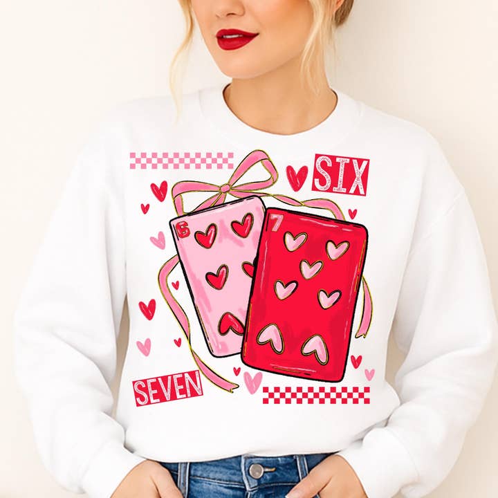 Valentine Playing Cards 6 & 7 Shirt, 67 Valentine Sweatshirt for wholesale by DLT Ecommerce