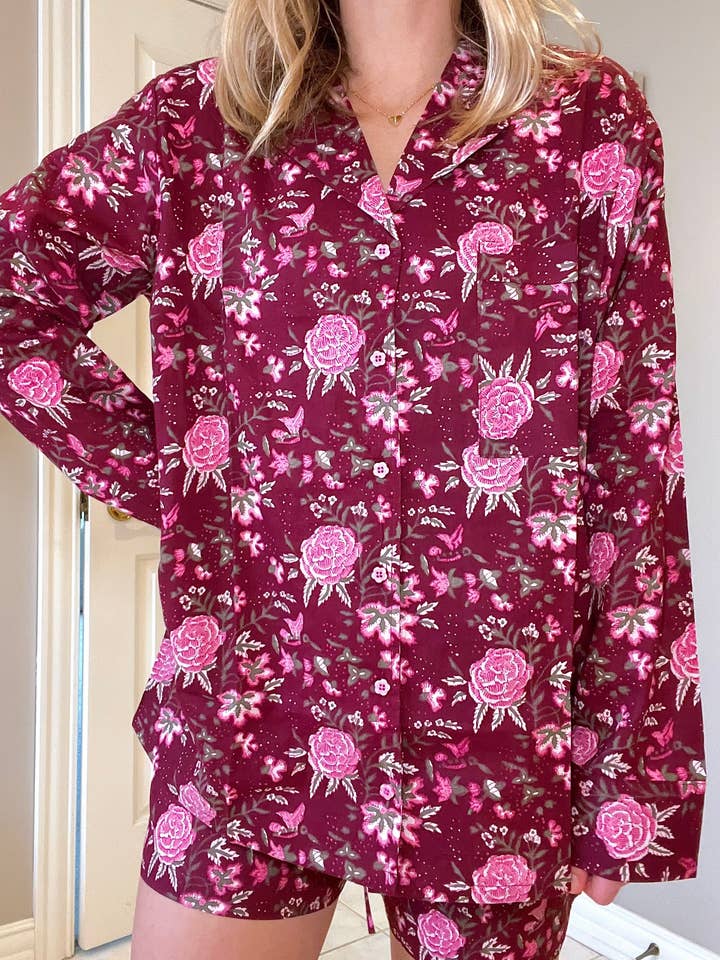 June Landing - Wholesale Sleepwear Set - Women's - Verona Long Sleeve Pajama Set
