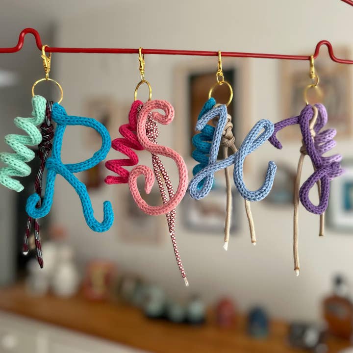 Honey Art and Nature – wholesale Keychain – Women's – Handmade Crochet Initial Bag Charm Custom Keychain #2