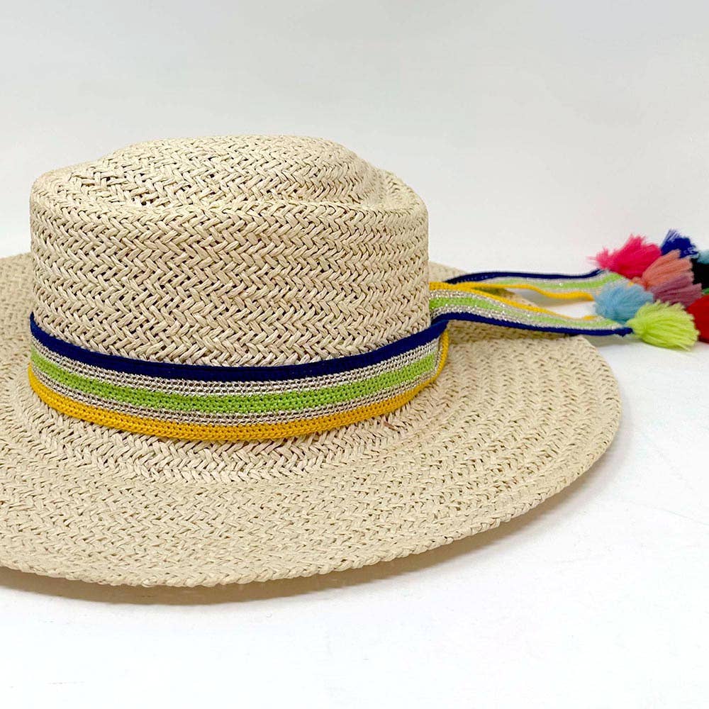 Sensibling Corp. – wholesale Hat accessory – Women's – Striped Crochet Tassel Tip Hat Band10