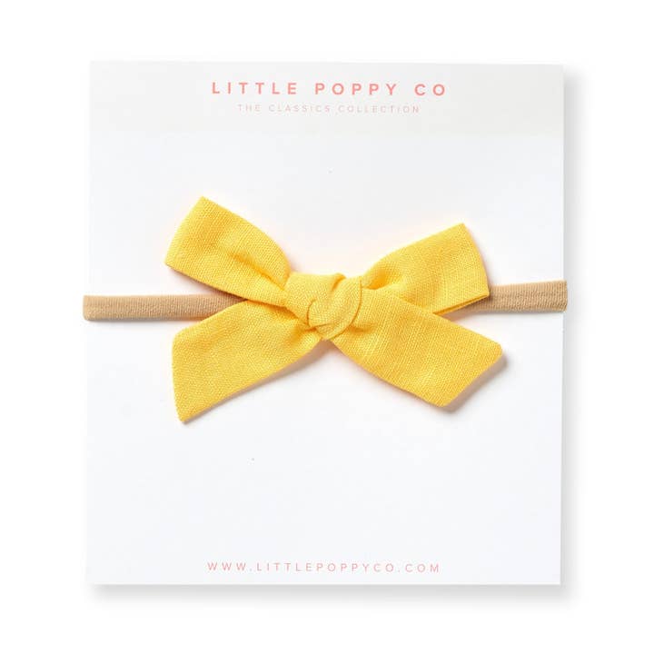 Laço de Bandolete de Linho em Calêndula por atacado de Little Poppy Co