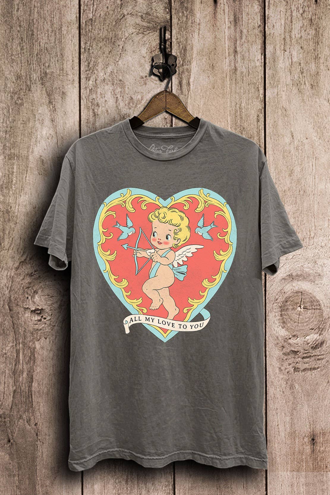 Lotus Fashion Collection – wholesale T-shirt med logga - Dam – All min kärlek till dig Alla hjärtans dag grafisk topp3