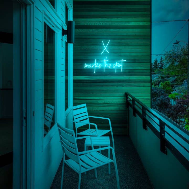X Marks The Spot Neon Sign for wholesale by Aoos Custom