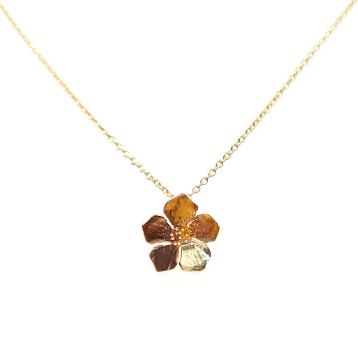 9ct yellow gold Blossom flower pendant necklace for wholesale by Mijoux Creations