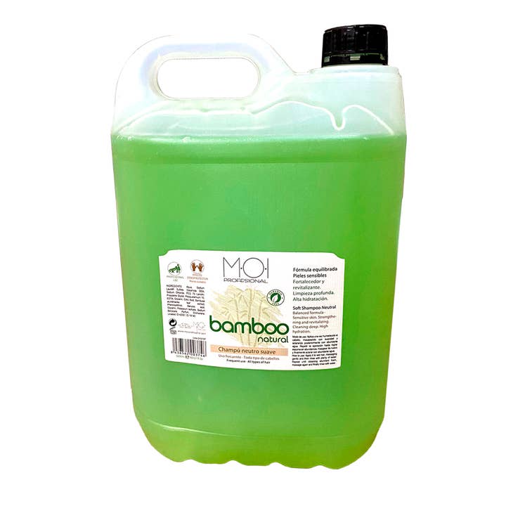 sesioMWorld - M·O·I Professional - Wholesale Hair Shampoo - BAMBOO NATURAL mild neutral shampoo without parabens 5 liters