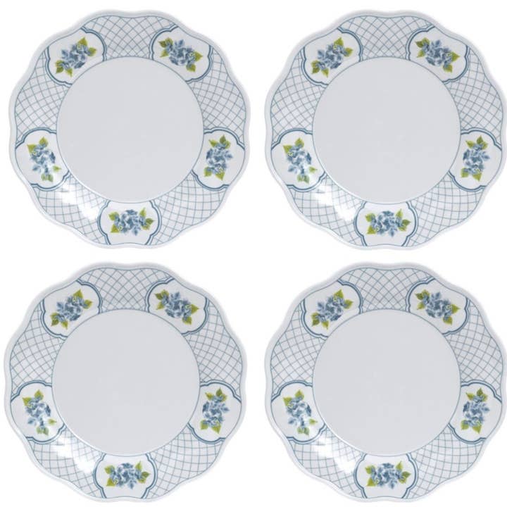 The Enchanted Home - Wholesale Dinnerware Set - Blue Hydrangea Melamine Dinnerware Collection