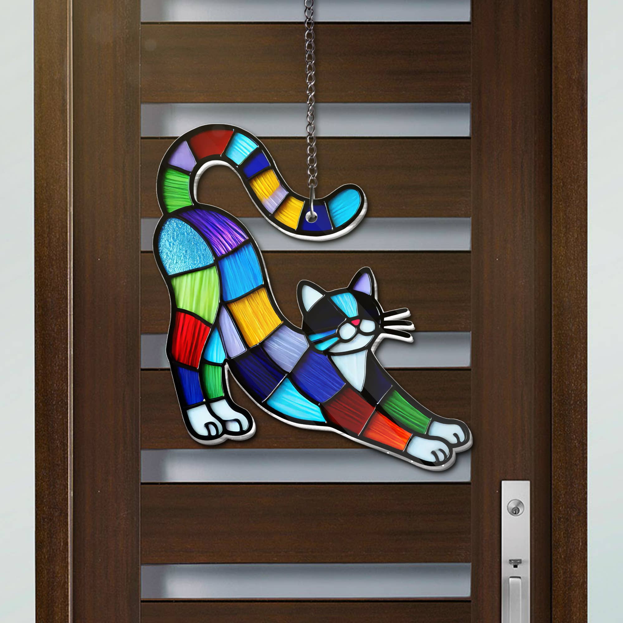 Merchemy - Vente Objets de décoration - Ornement de fenêtre en ACRYLIQUE Chat mignon pour les amoureux des chats6