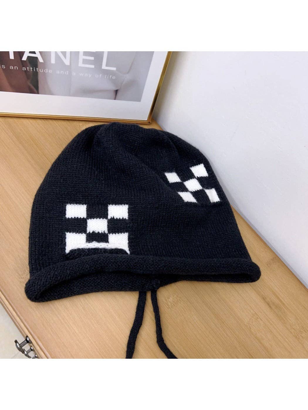 Funkyrel® Atzbranding Limited - Vendita all'ingrosso Berretto - Unisex - Haila - Berretto a Maglia a Quadri Unisex Versatile8