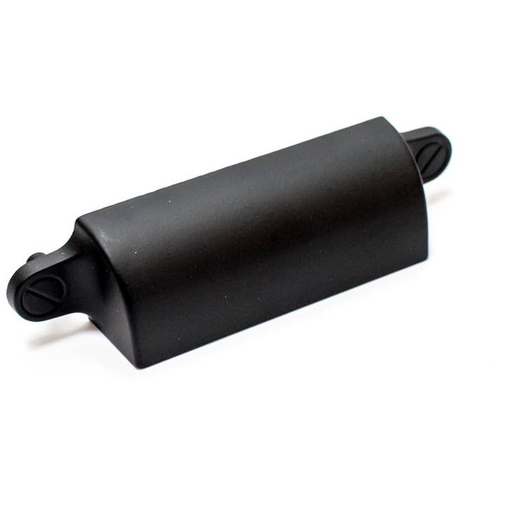 Portland Detail Cup Pull 3 3/4" C,C - Matte Black for wholesale by Battle Creek Hardware