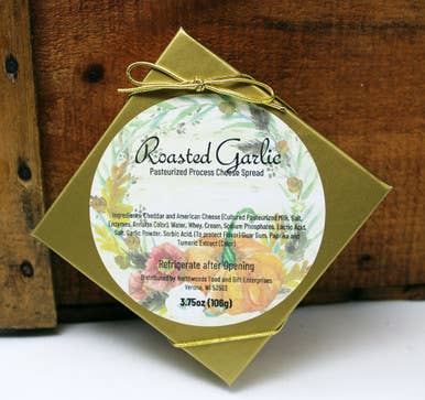 Northwoods Food and Gift Enterprises - Wholesale Cheese - FALLRGGG 3.75oz Northwoods Cheese Roasted Garlic Cheese 0