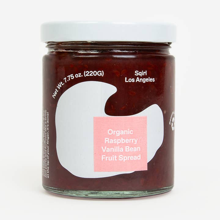 Tartinade aux framboises et à la vanille certifiée biologique pour la vente par Sqirl