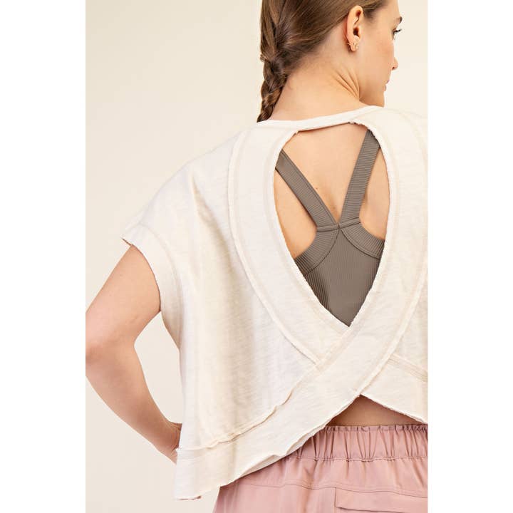 Rae Mode - Wholesale Shirt - Women's - COTTON SLUB OPEN BACK TOP15