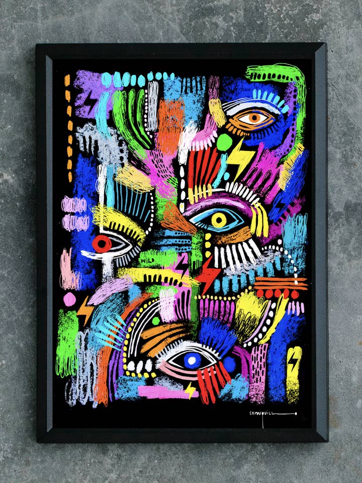 Chaos Art, Illustration, Print, Decoration, Colors, Frame for wholesale by Claudia Sahuquillo