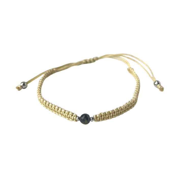 VIE – wholesale Woven/braided bracelet – Braided Rope Bracelet with Tiger's Eye Bead