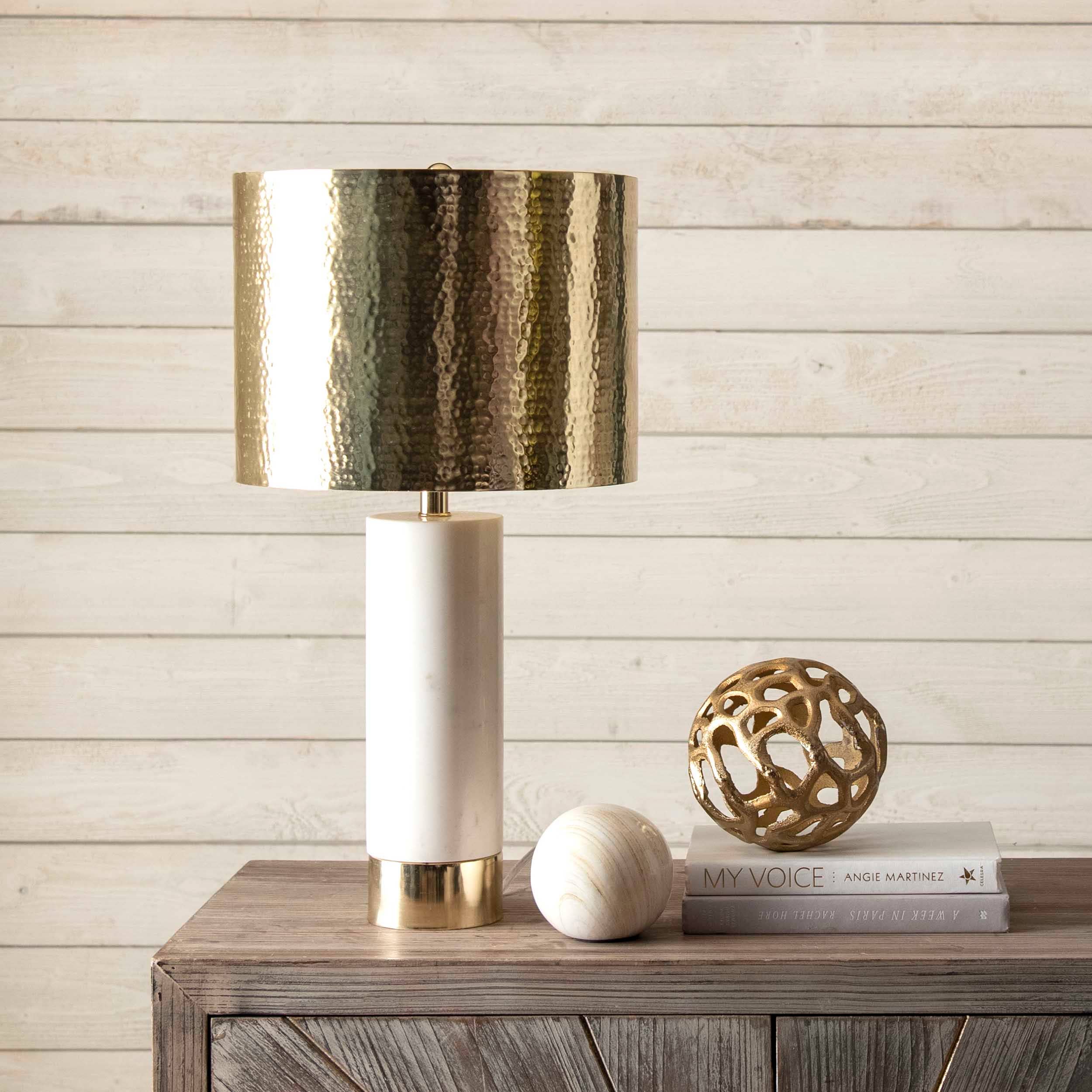 Brass Edina 23" Marble & Iron Table Lamp for wholesale on Faire3