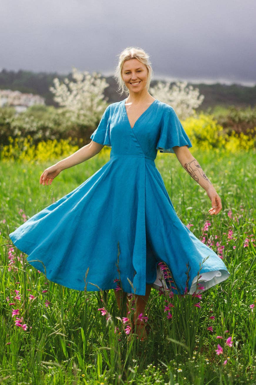 Son de Flor - Wholesale Jurk - Dames - Wikkeljurk met vlindermouwen46