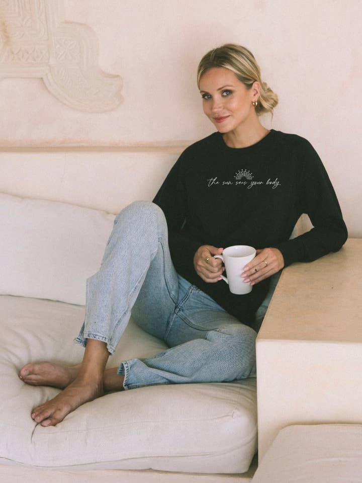 "Sun & Moon" Relaxed Sweater for wholesale by Om & Ah