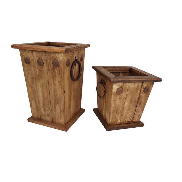 My Amigos Imports - Wholesale Planter Box - Midland Farmhouse Rustic Wood Planter-Garden-Antiqued White