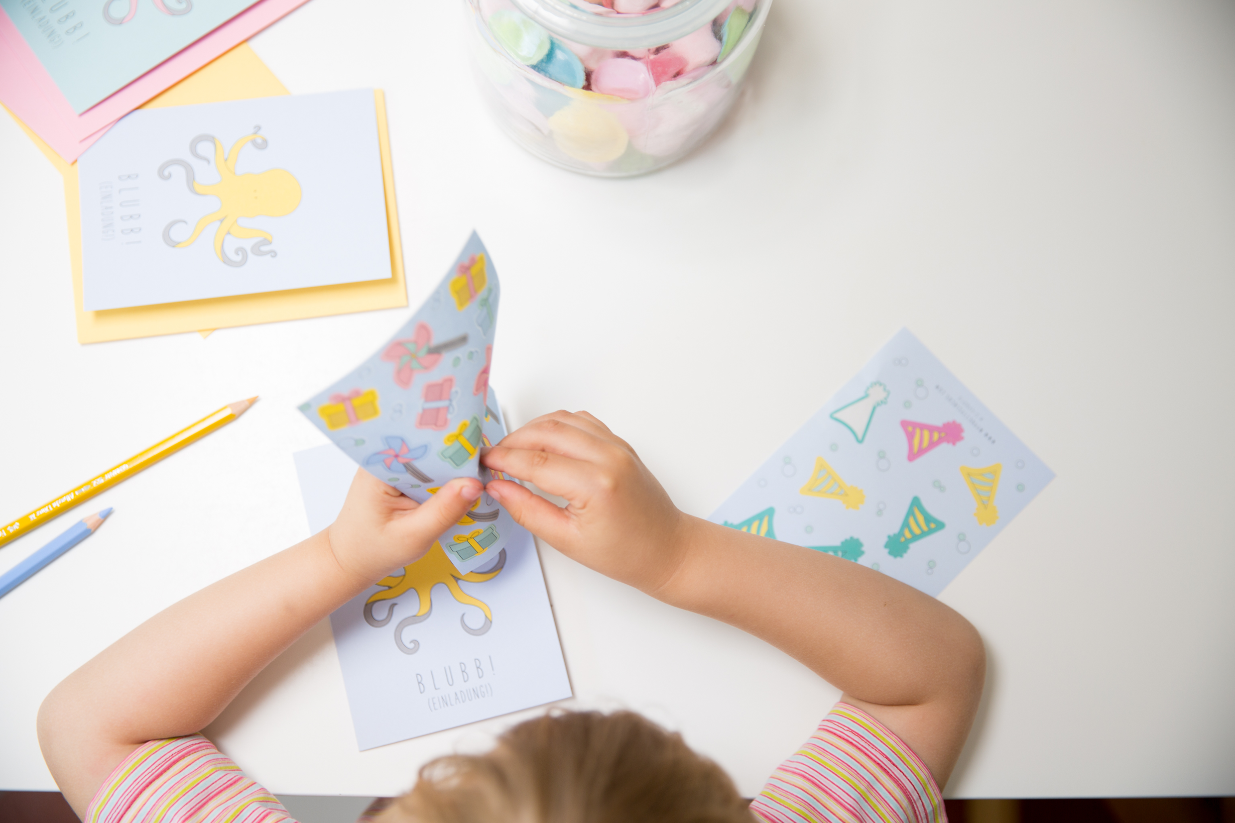 My Pretty Circus - Wholesale Birthday Card - Invitation card set for children's birthday party animal octopus3