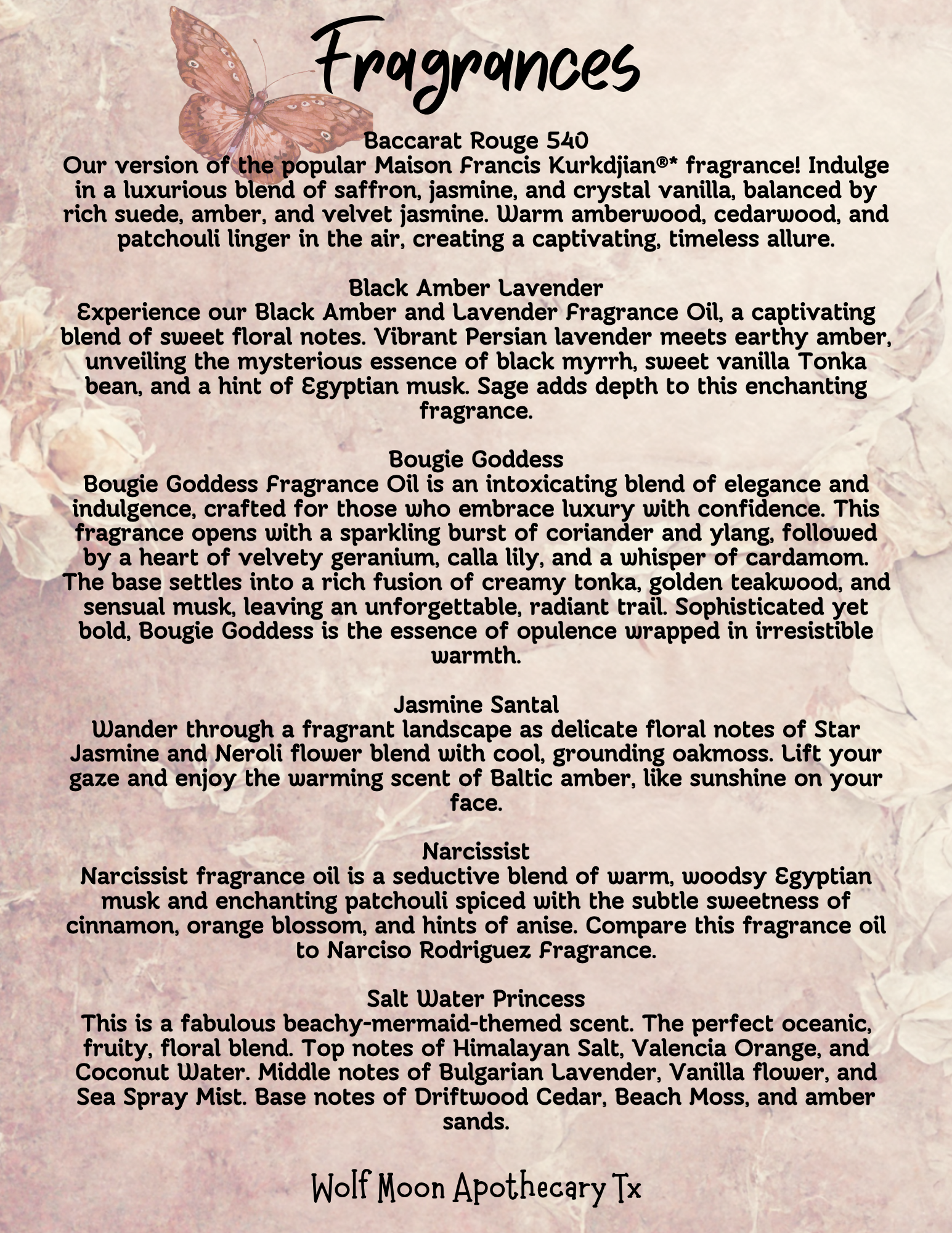 Wolf Moon Apothecary Tx - Vente Huile pour le bain/corps - Huile de Parfum, Corps & Cheveux LUXE | Mélanges de Luxe |4