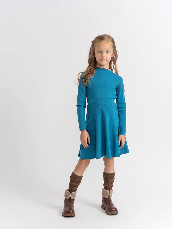 Rok met geribbeld paneel voor wholesale door Hush.Shop